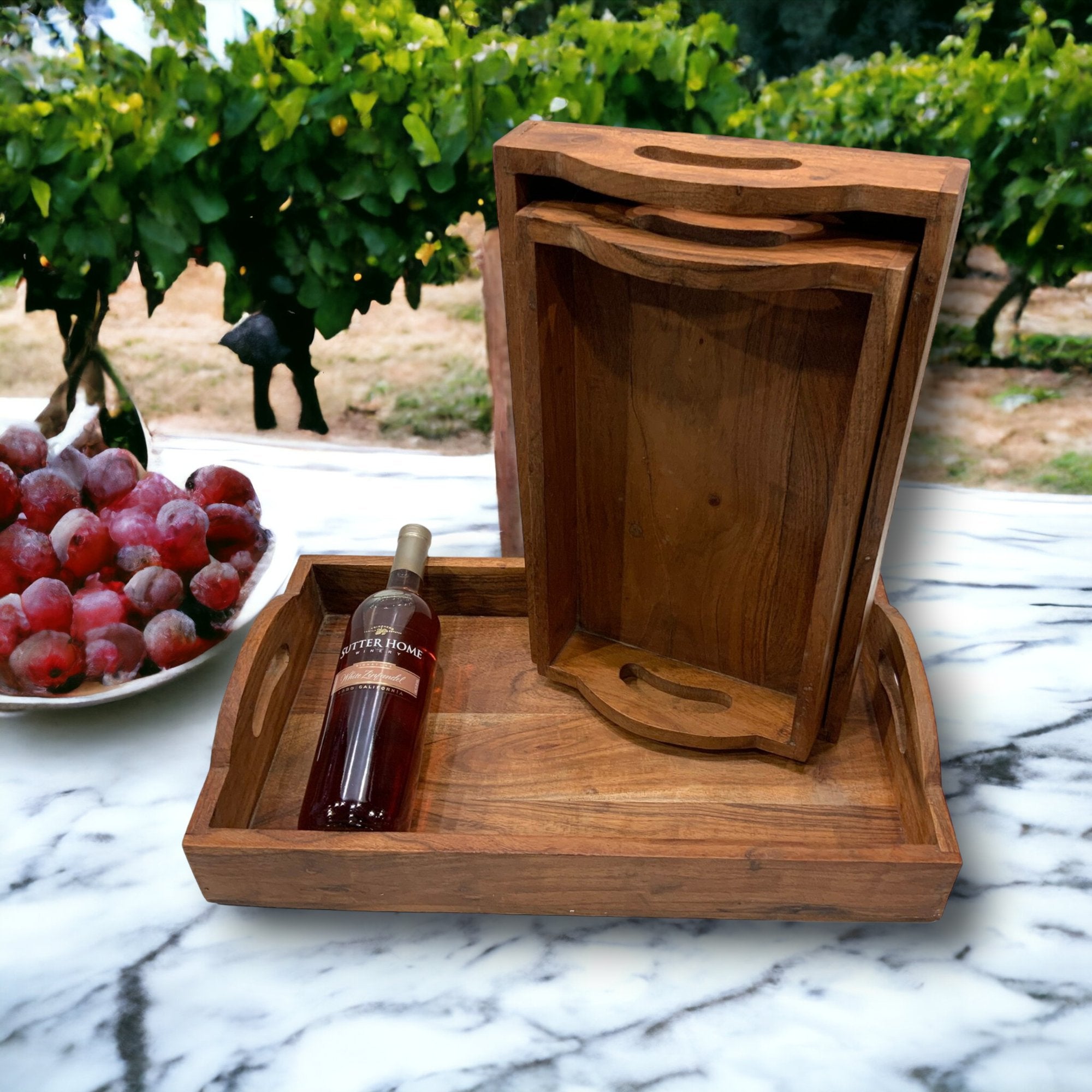 Set of 3 Solid Wood Serving/Charcuterie Trays - HER Home Design Boutique